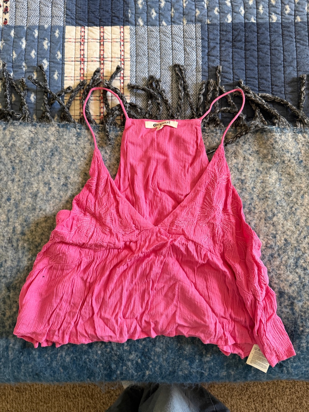 Rip Curl Hot Pink Spaghetti Strap Camisole